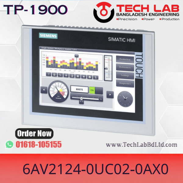 Siemens HMI TP1900 Price in Bangladesh | 6AV2124-0UC02-0AX0 Price in BD | Siemens 19 Inch Best HMI